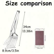 1pc Multi Functional Stainless Steel Buffet Clip For Frying Fish, Bread, Steak, Salad, And Desserts - A Kitchen Tool For Easy Preparation And Presentation Of Food, Family Dinner Supplies, Party Supplies