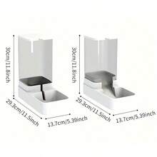 2pcs Multi-Color Automatic Cat Feeder And Water Dispenser Set, Pet Feeding And Drinking Station, 1.0 Gallon Capacity Gravity Food Dispenser, Reusable Filter, Plastic Material For Cats And Dogs, No Battery Required - Multicolor - View 8