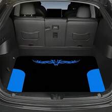 1件装水晶绒汽车后备箱垫 - 粉色皇冠印花设计，防滑，保持车辆清洁整齐，适用于SUV和轿车，SUV后备箱垫 | 亮丽玫瑰图案 | 防滑表面，汽车垫，汽车内饰，汽车配件，汽车脚垫 - 均碼 - 查看 3