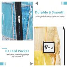 2 przezroczyste torby na ubrania do tańca z 4 kieszeniami, odpowiednie dla tancerzy; 40-calowe torby na stroje taneczne dla dzieci, odpowiednie do podróży i zawodów tanecznych; można w nich wieszać i przechowywać sukienki, mundury itp.; czarne, pyłoszczelne torby wykonane z poliestru; 1 bardzo duża, gruba torba przeciwkurzowa; torba do przechowywania spódniczek do tańca dla dziewcząt - Czarne - Zobacz 7