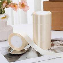 5 卷 4 厘米手工玫瑰缎带，婚礼椅装饰，礼盒包装，花卉丝带，彩虹色，毕业派对，单身派对，蝴蝶结制作 - 彩色 - 查看 16