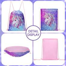 4件套女童拉杆背包，儿童亮片独角兽背包，手提包，户外包，铅笔盒，最佳返校礼物