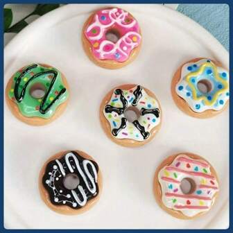 Imanes de nevera en forma de donut mini creativos y lindos, pizarra blanca personalizada para cocina y oficina, gabinete de almacenamiento, imanes de nevera, decoración de cocina, decoración del hogar