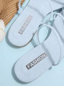 时尚可爱的中国风女士休闲平底凉鞋，方头，舒适的交叉带设计，适合夏季海滩度假波西米亚风，轻便露趾穆勒鞋