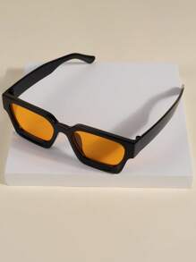 1 pieza/2 piezas/3 piezas/10 piezas Gafas con marco cuadrado grueso, gafas de moda rectangulares gruesas unisex para fotografía callejera, bares, clubes, festivales de música, decorativas, adecuadas para todos los tipos de rostro