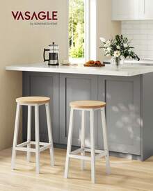 Barstools - Beige Oak + White - View 2