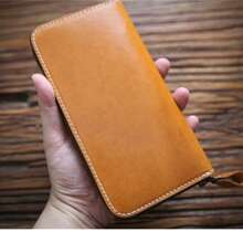 財布 メンズ 長財布 本革 イタリアレザー 一流の革職人が作る ウォレット 薄い 大容量 ながざいふ 紳士用 革財布 YKKファスナー 小銭入れ 無地 男性 人気ブランド ギフト 栃木レザー - ブラック - チェックする 11