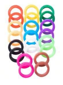 10 pièces Bague de reconnaissance de clé de couleur aléatoire/Couvre-clé de couleur, Couvre-clé en silicone, Cadeaux pour les membres de la famille, Le cadeau parfait convenant aux hommes et aux femmes