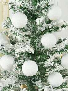 18 Stücke 4/6/8cm weiße Schaumstoff Weihnachtskugeln, DIY Basteln, Feiertage/Neujahr/Hochzeitsparty Dekoration, Weihnachtsbaum Dekorationen Heim Dekoration Weihnachtsdekorationen Raumdekoration Winterweihnachtsdekorationen Heim Weihnachtsgeschenke Weihnachtsdekoration - Verschiedenfarbig - Übersicht 9