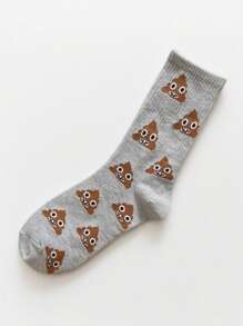 3 أزواج جوارب متوسطة الطول بنمط كرتوني مبتكر وشخصي، مريحة ومتعددة الاستخدامات للارتداء اليومي