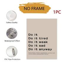 1幅励志帆布墙画 - “采取行动”毅力海报（不含框），适用于家居、办公室、健身房或工作空间装饰，激励人心的墙画，房间装饰，振奋人心的美学装饰 - 彩色 - 查看 13