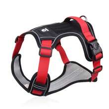 Dog Harness Reflective Midium Large Dogs Tactical Vest Big 1680D Waterproof Oxford Cloth Dog Harnesses Pet Accessoires Supplies - Red - View 2