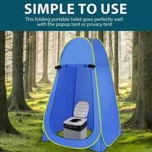 24L PORTABLE FOLDING CAMPING TOILET COMPACT POTTY LOO CARAVAN PICNIC FISHING - Default - View 4