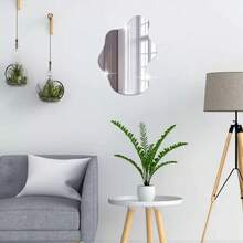 1 miếng dán tường trang trí gương hình bất đối xứng, tự dính, miếng dán gương chất liệu acrylic dày, miếng dán tường 3D, thích hợp cho trang trí tường phòng ngủ/bếp/phòng tắm/phòng khách/văn phòng/nền TV, chống thấm nước và chống ăn mòn, gương treo tường có thể tháo rời trang trí phòng gương treo tường gương cho phòng trang trí nhà trang trí phòng tắm trang trí phòng khách - Bạc - Xem 6
