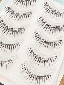 10 szt./zestaw jednoczęściowych sztucznych rzęs o naturalnym wyglądzie, odpowiednich do makijażu bez makijażu, lekkiego makijażu, do codziennych dojazdów do pracy, przezroczysta opaska, rzęsy na pasku Slouchy Girl, rzęsy, sztuczne rzęsy