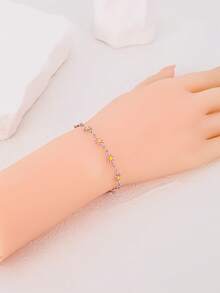 One Vintage Bohemian Style Daisy Design Simple Girl High-End Fresh New Fashionable Personalized Bracelet Jewelry, Ideal For Ladies For Daily Wear Or As A Gift