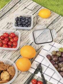 Bộ 24 hộp đựng thực phẩm, hộp đựng đồ dùng nhà bếp chống rò rỉ có nắp đậy, thích hợp đựng trái cây, rau củ, đồ ăn nhẹ, trong suốt, phụ kiện nhà bếp, quà Giáng sinh, đồ dùng học tập, trang trí nhà cửa, quà năm mới. - Nhiều màu - Xem 7