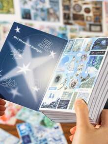 30 件镜面复古风格贴纸书，有趣的装饰贴纸，适合学生日记、剪贴簿 DIY