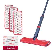 Easy Twist Flat Mop With One-Click Water Release, Self-Wringing Mop With 270° Spin Tech, Dual-Active Fiber Head & Hand-Free Washing (1 Mop+3 Mop Pads) - 1 - 查看 2