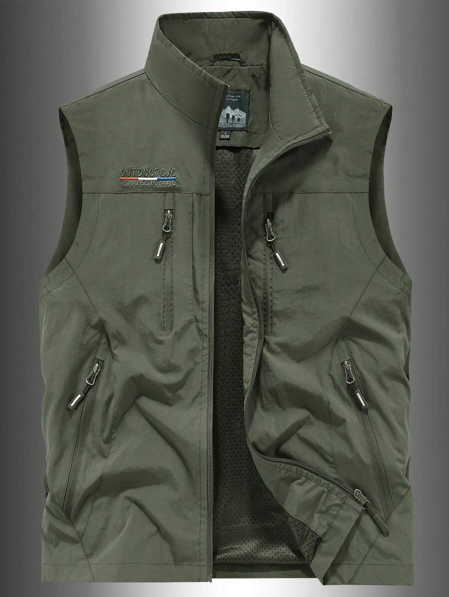 男士户外多功能实用背心，春夏钓鱼摄影休闲夹克，多口袋