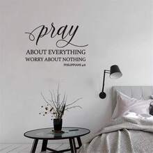 1 件圣经经文墙贴励志名言贴纸宗教励志墙贴卧室客厅办公室浴室 - 多色 - 查看 3