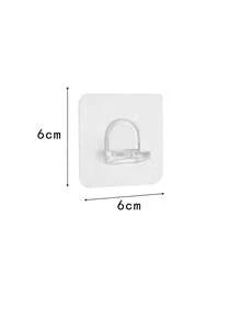 4/7 ganchos adesivos sem perfuração, design sem costura, suportes de prateleira sem perfuração, organizador de armários, suportes de prateleira com montagem adesiva, adequados para organização de guarda-roupas, revestimentos de armários e suportes em camadas - Claro - Ver 9