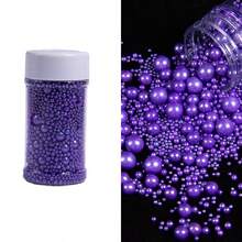 蛋糕装饰配件，DIY蛋糕装饰，混合尺寸白珍珠。适用于装饰生日蛋糕、甜甜圈、纸杯蛋糕、冰淇淋和饼干，是婚礼、派对、情人节、万圣节、圣诞节和其他场合的理想装饰用品。 - 彩色 - 查看 19