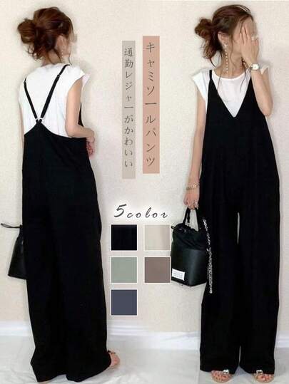 Popular New Style Ladies Overalls Jumpsuit Fashion Casual Shape Up