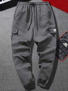 3pcs Men's Casual Cargo Pants, Comfortable Outdoor Sports Trousers - Multicolor - View 4