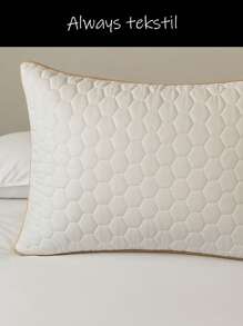 1Pc Hotel And Home Bed Pillow, Luxury Hotel Quality, Made With Premium Soft Feather Alternative Filling, Comfortable High Elasticity Pillows, Suitable For Bedroom, Guest Room, Dorm Room, 50*70cm - White - View 2