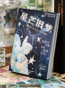 30 件镜面复古风格贴纸书，有趣的装饰贴纸，适合学生日记、剪贴簿 DIY