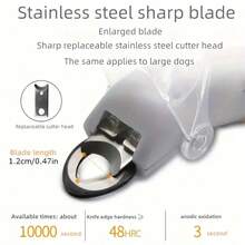 1个宠物指甲钳，带LED灯和放大镜，方便清晰地修剪指甲，包含指甲碎屑收集器、指甲锉、手持式指甲修剪器，适用于狗、猫和小型动物，橙色指甲钳，多色指甲锉，宠物美容工具