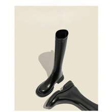 Women Mid-Calf Boots - 棕色加絨 - 查看 3