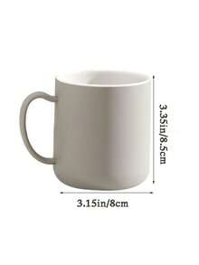1pc Personalized Muted Color Minimalist Luxury Toothbrush Holder With Handle, Customized Couple/Student Dormitory Rinse Cup, Suitable For Home Daily Cleaning Supplies, Cold/Hot Water Cup, Back To School Dormitory Bathroom Supplies, Customized Toothbrush Rinse Cup - Multicolor - View 2