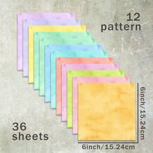 36 tờ giấy nền màu nước Macaron nhiều màu 6 inch, thích hợp cho sổ tay Bullet Journal, sổ lưu niệm, làm thiệp và đồ thủ công, đồ dùng học tập, trở lại trường - Nhiều màu - Xem 7