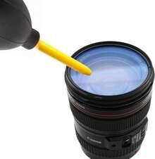 Dust Cleaner Kit Strong Cleaning Air Blower + Soft Brush Blower For Camera & Camcorder, Lens, LCD Screens, Etc + Microfiber Cloth,9600886 - Yellow - View 2