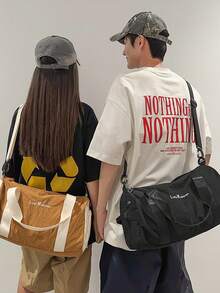 1pc Large Capacity Tote Bag, Fashion Gift, Suitable For Travel, School, Vacation Gym Bag Overnight Bag Large Tote Bag - Multicolor - View 7