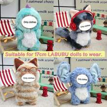 New 15-17cm LABUBU 1st/2nd/3rd Generation LABUBU Doll Clothes Set, Jumpsuit, T-Shirt, Pants, Hat, Cute Outfit For LABUBU Doll, Party & Gathering Costume (Clothes Only, No Shoes) - Multicolor - View 2