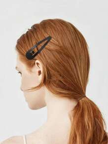 100 szt./60 szt./40 szt./10 szt. Proste czarne elastyczne spinki do włosów o długości 1,96 cala, akcesoria do włosów dla dziewcząt, odpowiednie do codziennego zaplatania włosów, grzywki, makijażu, pod prysznic