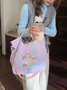 Women Shoulder Bags - 淺粉紅櫻桃熊 - 查看 6