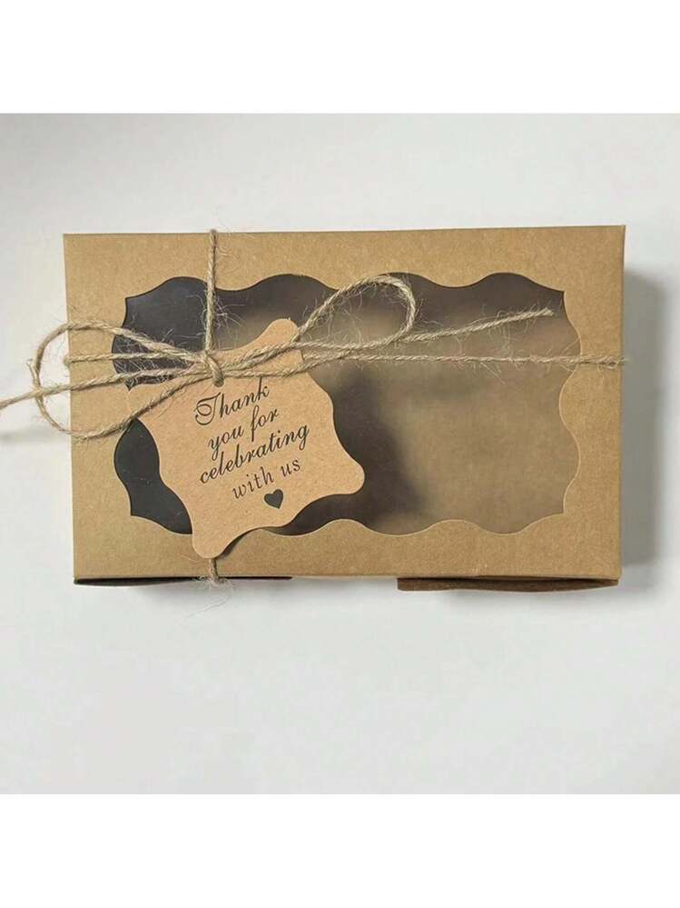 Xinlie Scatole di Carta Kraft per Regalo - Contenitore di Caramelle Fai