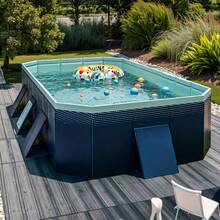 Non-Inflatable Swimming Pool, No Installation Required, Open-Style, Ready To Use, Large Outdoor Family Pool - Multicolor - View 4