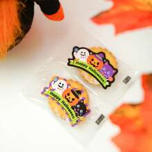 64/32/16Pcs Happy Halloween Creepy Cute Stickers For Candy Packaging - Treat Bags Labels, Happy Halloween Labels For Treats, Cookie Sealing Stickers, DIY Baking Crafts, Treat Labels, Sugar Candy Gifts, Party Favors Supplies, Cupcake Boxes, Candy Bags, DIY Baking Crafts, Journals, Pastel Party Decor, Scrapbooking, Postcards, Treat Bags, Retro Home Party Decor. Halloween Decoration DIY Crafts