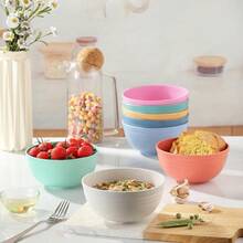 8PCS Cereal Bowl, Ohola Unbreakable Wheat Straw Cereal Bowls, Microwave & Dishwasher Safe Kitchen Bowls For Cereal, Snack, Soup, Salad And Rice, MultiColors, 26oz (Ser Of 8) - 預設 - 查看 7