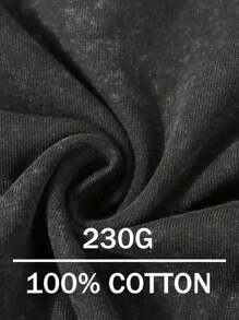 Camiseta de manga corta de metal pesado americano para hombres, camisetas de cuello redondo transpirables de algodón con gráficos para hombres y adolescentes, talla grande, color negro, 230g, cuello redondo, de alta calidad y con un grosor adecuado para todas las estaciones