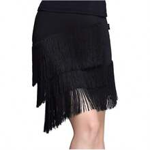 HEARTWISH Fringe Trim Lace Polyester Fiber Tassel 6inch Wide 10 Yards Long For Clothes Accessories Latin Wedding Dress DIY Lamp Shade Decoration Black