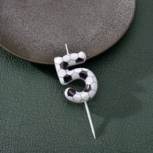 1 pieza Vela de cumpleaños con forma de balón de fútbol en blanco y negro, números del 0 al 9, adecuada para decoración de pastel de aniversario, decoración de pastel de cumpleaños, vela de cumpleaños con forma de balón de fútbol, decoración de cumpleaños, decoración de fiesta - Blanco y Negro - Ver 10