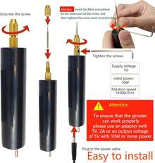 Damaged Screw Removal For Cell Phone, Broken Screw Extractor Kit For Iphone, Iphone Repair Tool, Electric Screw Cutter For Small Screw,4 Size Heads, USB 5V Power Supply, Screw Extractor For Laptop/Pad,9600562 - màu nâu - Xem 7