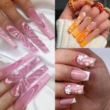 12格彩色五瓣花美甲饰品提供丰富的色调，包括蓝色、黄色、粉色、红色等。如此丰富的色彩组合，让您轻松搭配不同颜色的指甲油，打造适合各种场合的独特美甲造型。美甲用品 美甲 美甲饰品 美甲宝石