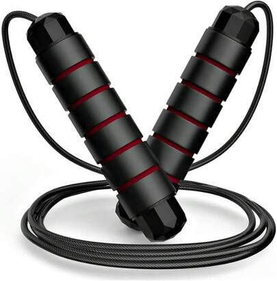 Skipping Rope - Jumping Rope Adjustable For Men Women - Jump Rope For Exercise Fat Burning Workout Home Or Gym Personal Training Rope